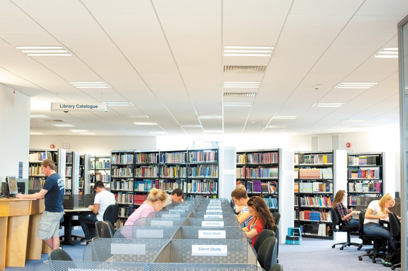 Lighting work in The Sir Michael Cobham Library Bournemouth