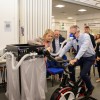 A group of people in Bournemouth University's Human Performance Laboratories, with the exercise bike being tested