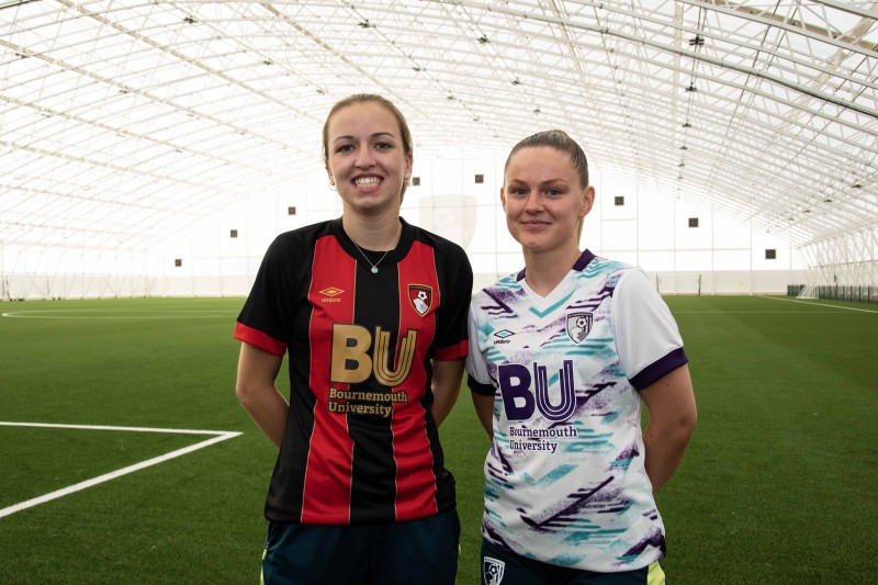AFCB players Lucy Cooper (left) and Elle Elkins (Right)