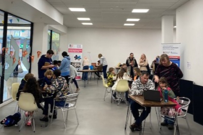 Families took part in a Cybersecurity Day at Dolphin Shopping Centre