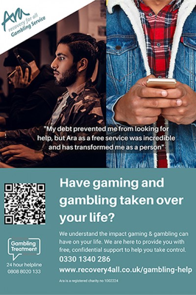 Gaming and gambling addiction poster