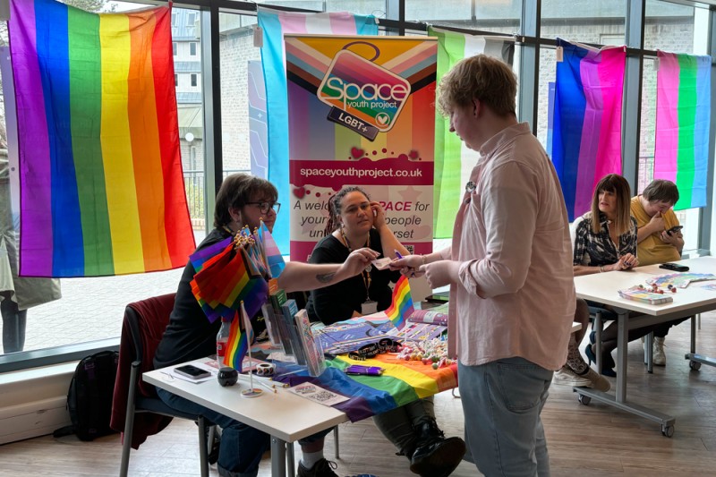 Exhibitors at the SUBU Student Pride event