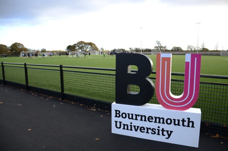 Chapel Gate multi-sports pitch with BU logo in the foreground