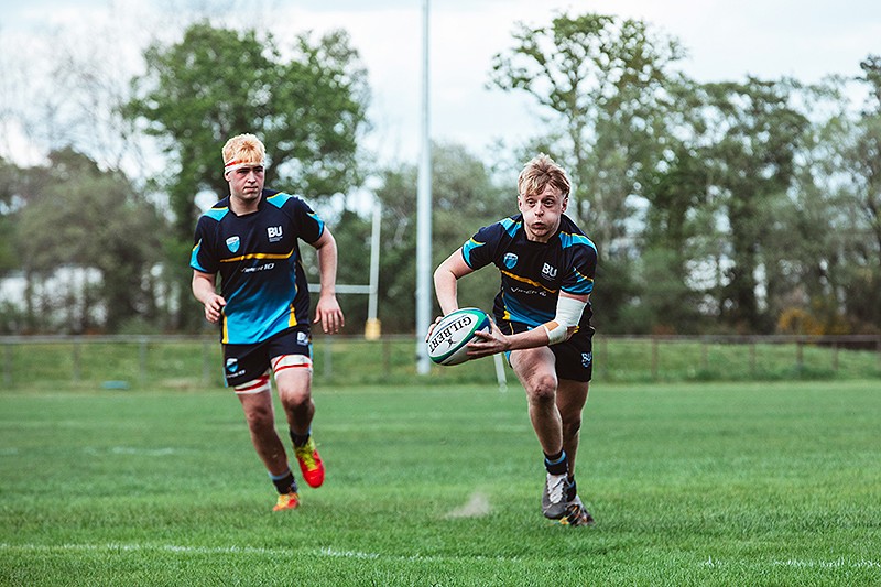 Image of Bournemouth University students playing rugby during Varsity 2023