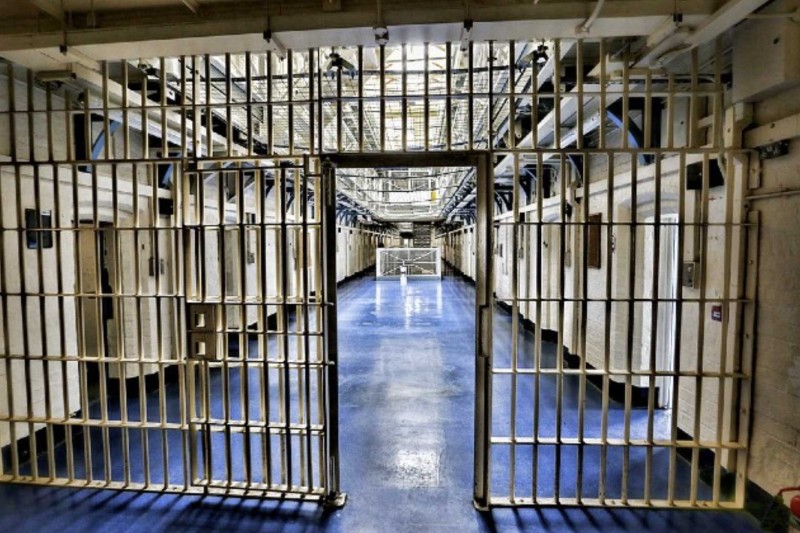 The inside of a prison